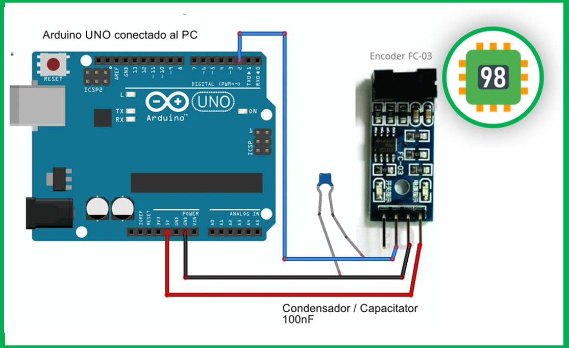 اتصال ماژول نوری اپتوکانتر OPTO COUNTER به برد آردوینو