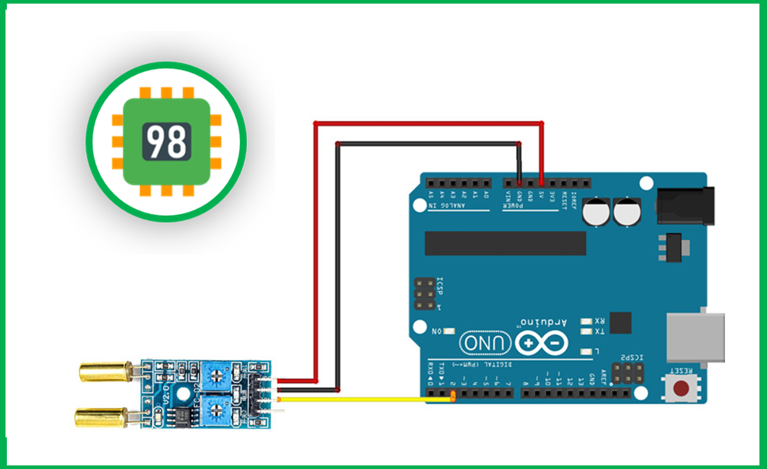 اتصال ماژول تشخیص شیب (Tilt Sensor) مدل دو کاناله به برد آردوینو