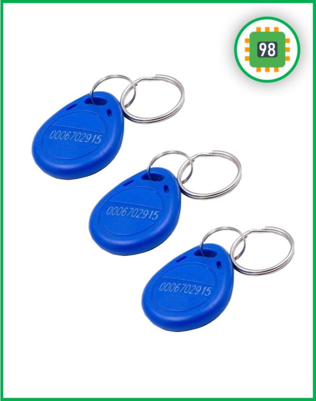 تگ RFID طرح جاسوئیچی با فرکانس 125KHz و رنگ آبی