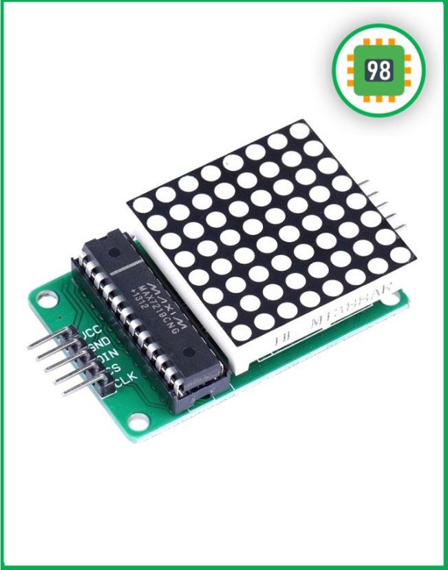 ماژول راه انداز دات ماتریکس 8x8 توسط درایور MAX7219