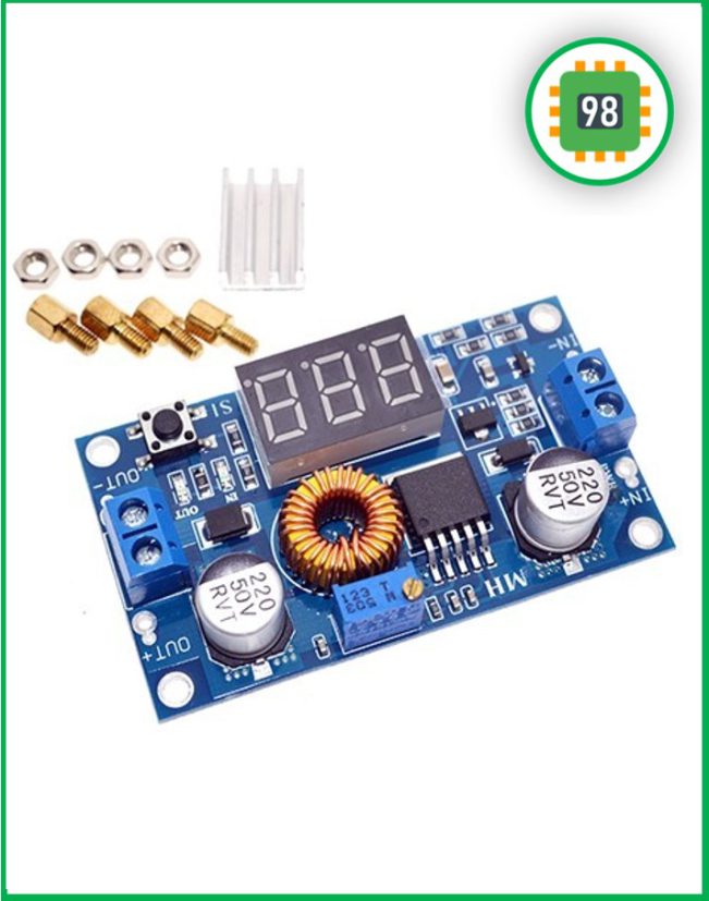 ماژول تغذیه کاهنده XL4015 به همراه نمایشگر