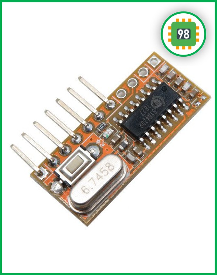 ماژول گیرنده 4 کاناله ریموت کد لرن 433MHz مدل RXC6 ماژول گیرنده 4 کاناله ریموت کد لرن 433MHz مدل RXC6
