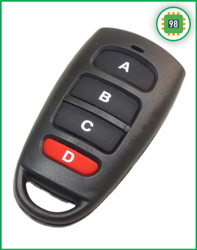 ریموت کنترل 4 کانال 433MHz کدلرن